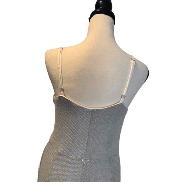 Sequin Silver Wide Leg Jumpsuit - Picture 12 of 13